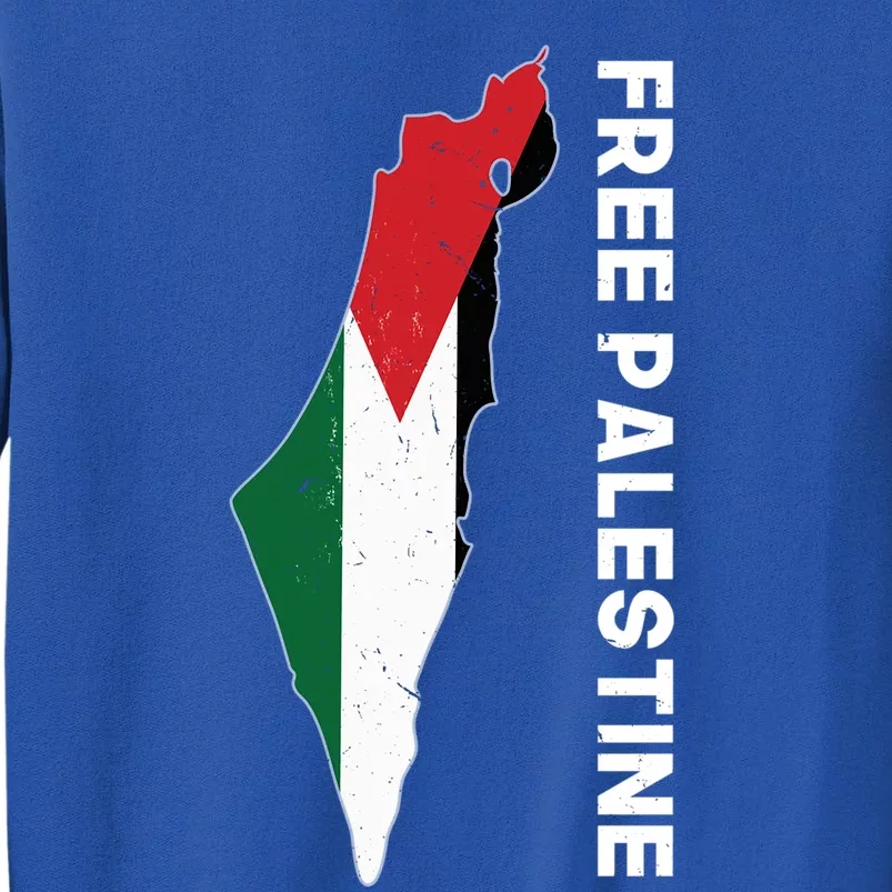 Free Palestine Free Gaza Palestine Flag Arabic Cool Gift Tall Sweatshirt