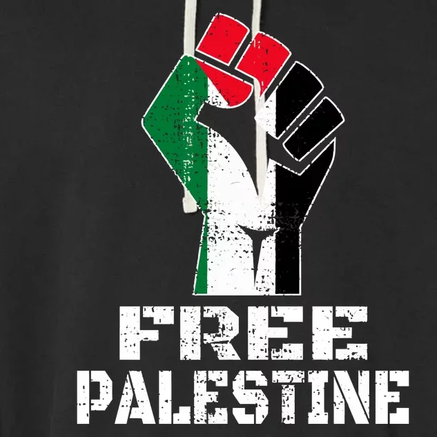 Free Palestine Garment-Dyed Fleece Hoodie