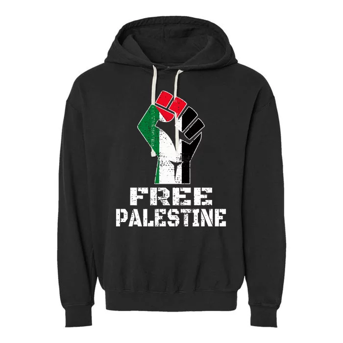 Free Palestine Garment-Dyed Fleece Hoodie