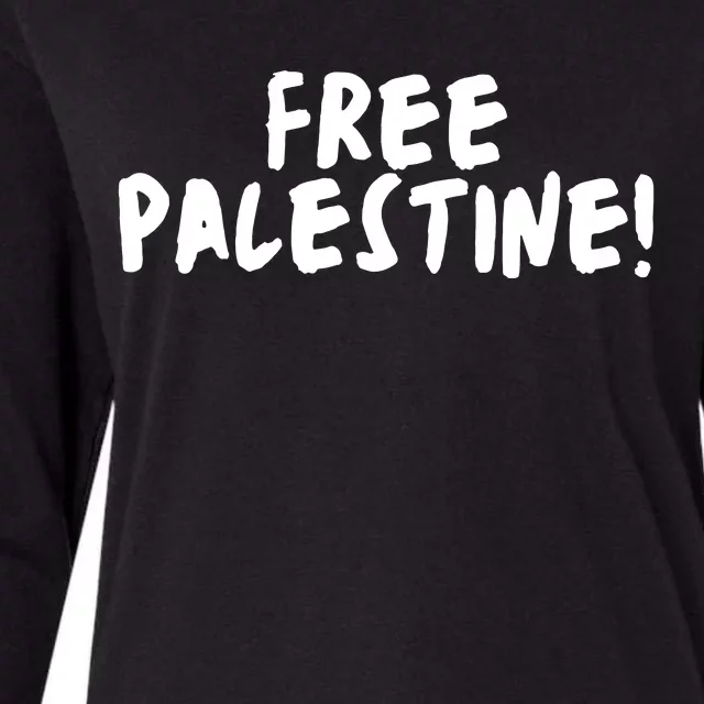 Free Palestine Womens Cotton Relaxed Long Sleeve T-Shirt