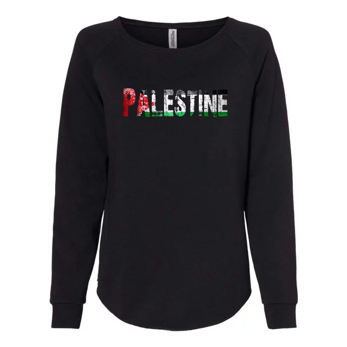 Flag Palestine Free Palestine Free Palestine Flag I Love Palestine Gaza Palestin Womens California Wash Sweatshirt