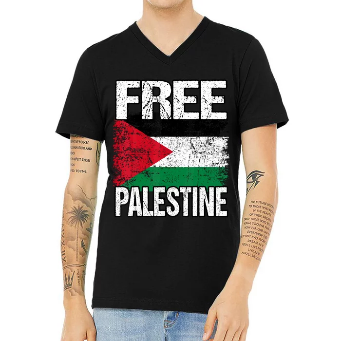 Free Palestine V-Neck T-Shirt