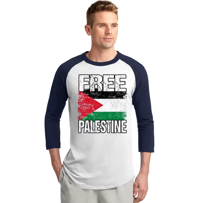 Free Palestine Baseball Sleeve Shirt