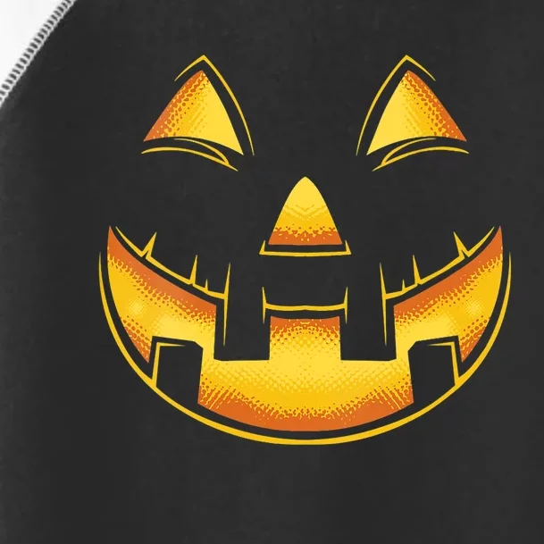 Funny Pumpkin Face Halloween Jack O Lantern Costume Toddler Fine Jersey T-Shirt