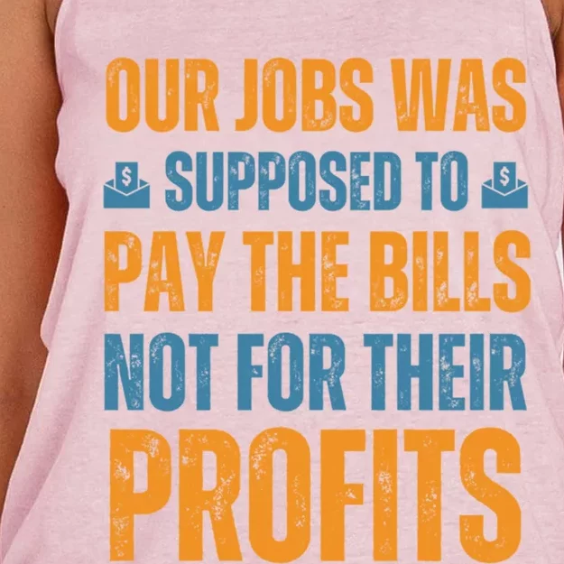 Fair Pay Fair Wages Fight For Income Inequality Gift Women's Knotted Racerback Tank