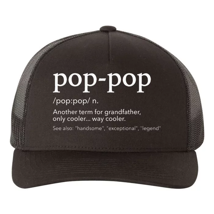 Funny Poppop For Cool Grandpa For Fathers Day Yupoong Adult 5-Panel Trucker Hat