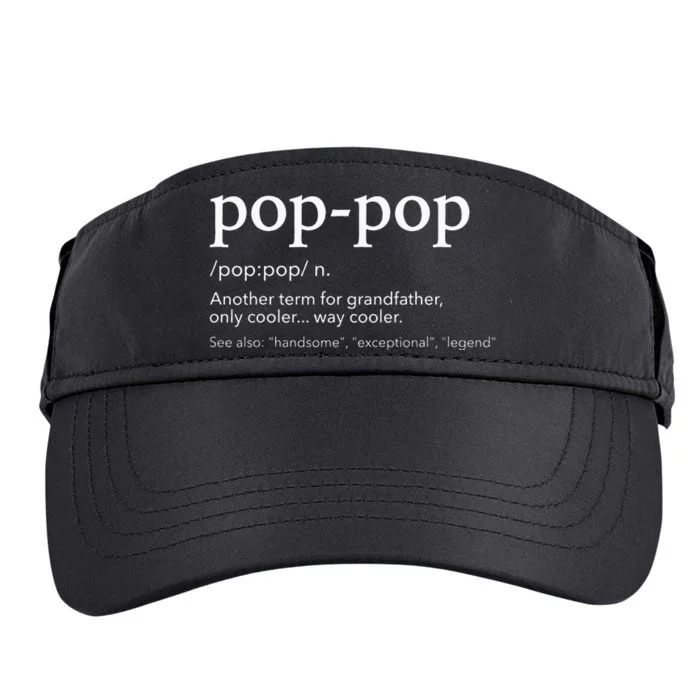 Funny Poppop For Cool Grandpa For Fathers Day Adult Drive Performance Visor