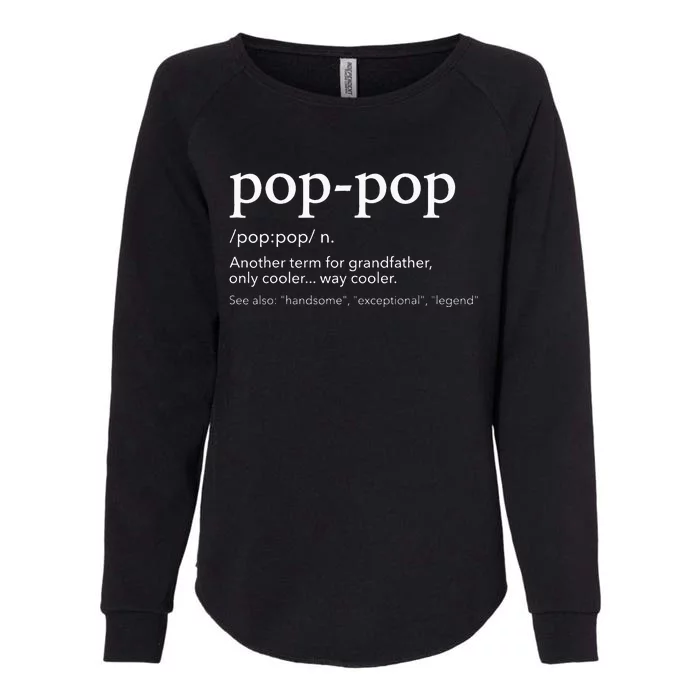 Funny Poppop For Cool Grandpa For Fathers Day Womens California Wash Sweatshirt