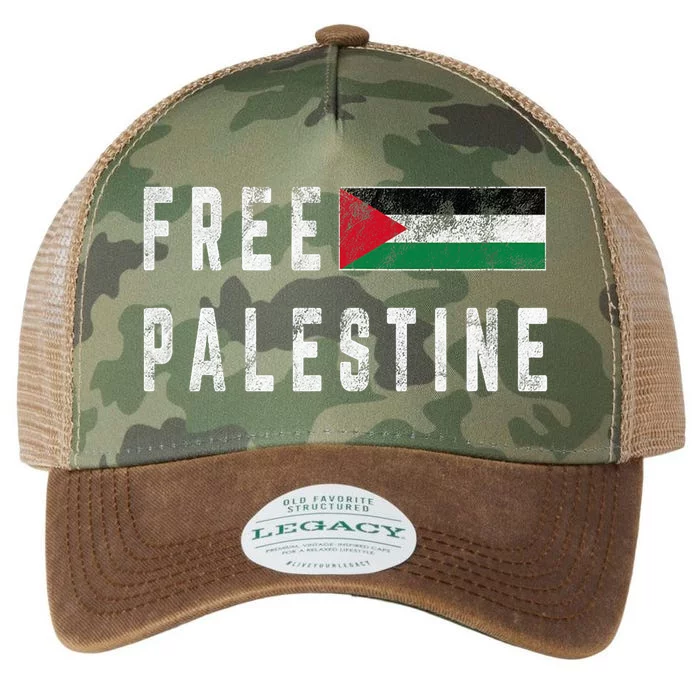 Free Palestine Flag Stand For Peace In The Middle East Legacy Tie Dye Trucker Hat