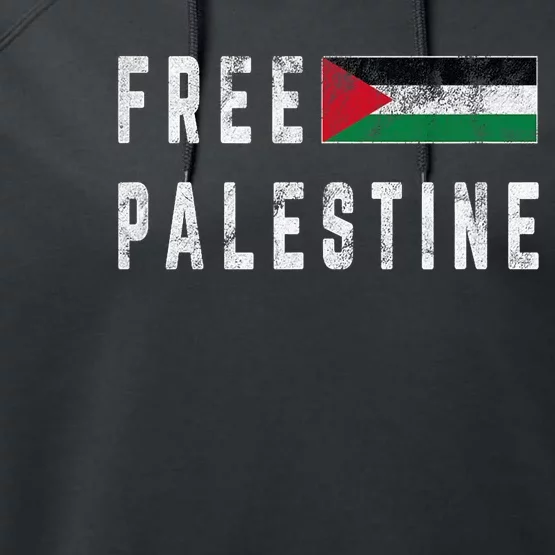 Free Palestine Flag Stand For Peace In The Middle East Performance Fleece Hoodie