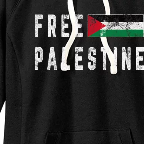 Free Palestine Flag Stand For Peace In The Middle East Women's Fleece Hoodie