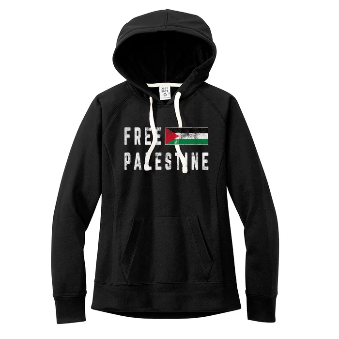 Free Palestine Flag Stand For Peace In The Middle East Women's Fleece Hoodie