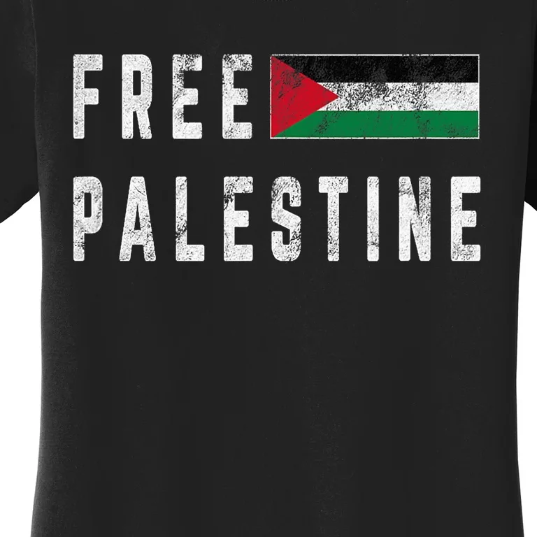 Free Palestine Flag Stand For Peace In The Middle East Women's T-Shirt