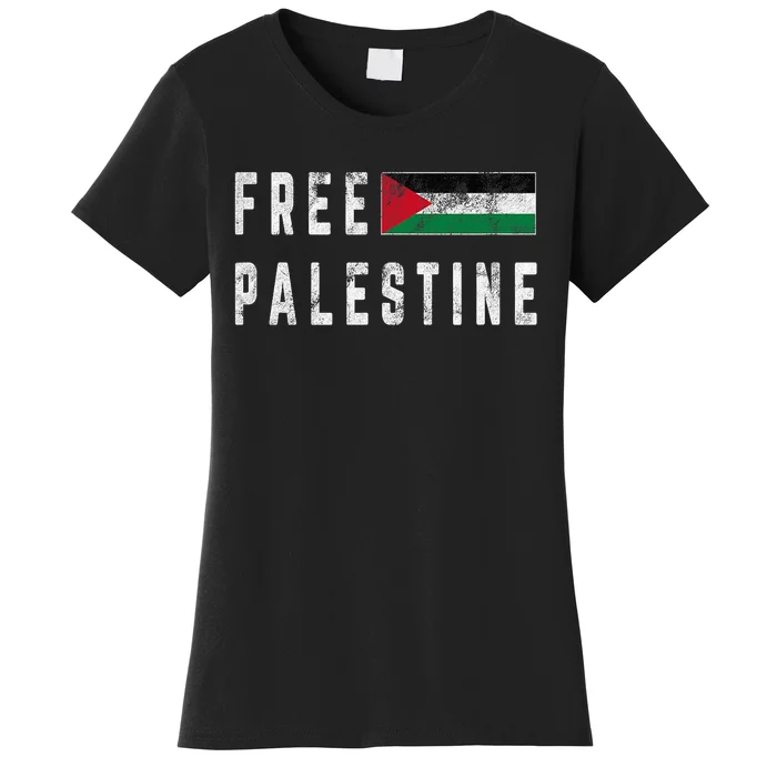 Free Palestine Flag Stand For Peace In The Middle East Women's T-Shirt