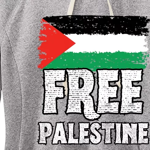 Free Palestine Flag Women's Fleece Hoodie