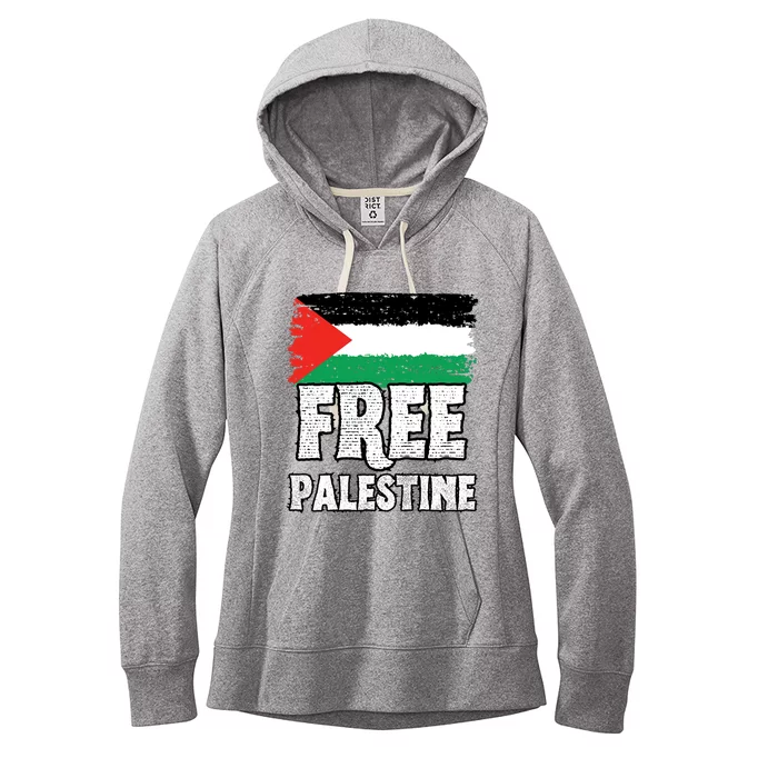 Free Palestine Flag Women's Fleece Hoodie