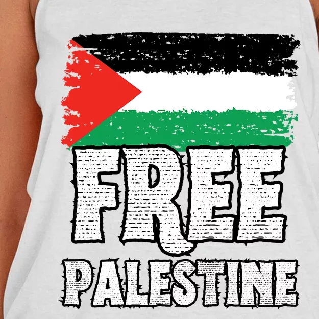 Free Palestine Flag Women's Knotted Racerback Tank