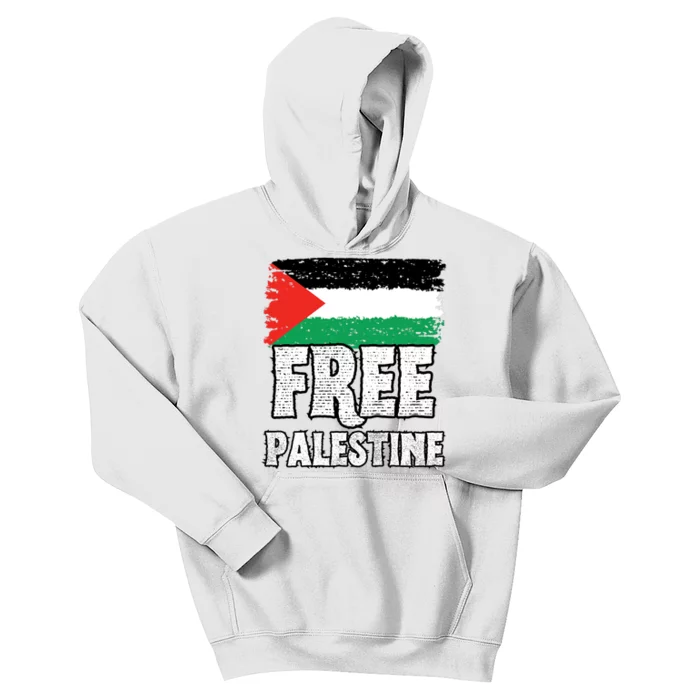 Free Palestine Flag Kids Hoodie