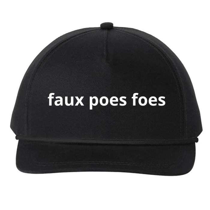 Faux Poes Foes Funny Babette Ate Oatmeal Snapback Five-Panel Rope Hat