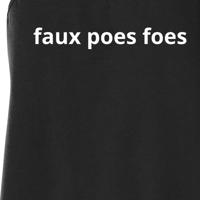 Faux Poes Foes Funny Babette Ate Oatmeal Women's Racerback Tank