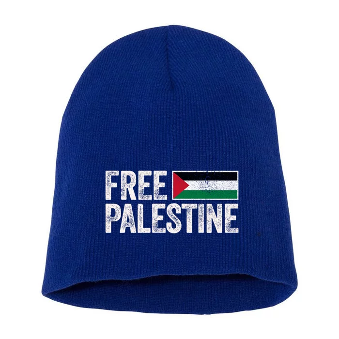 Free Palestine Free Gaza Gift Short Acrylic Beanie