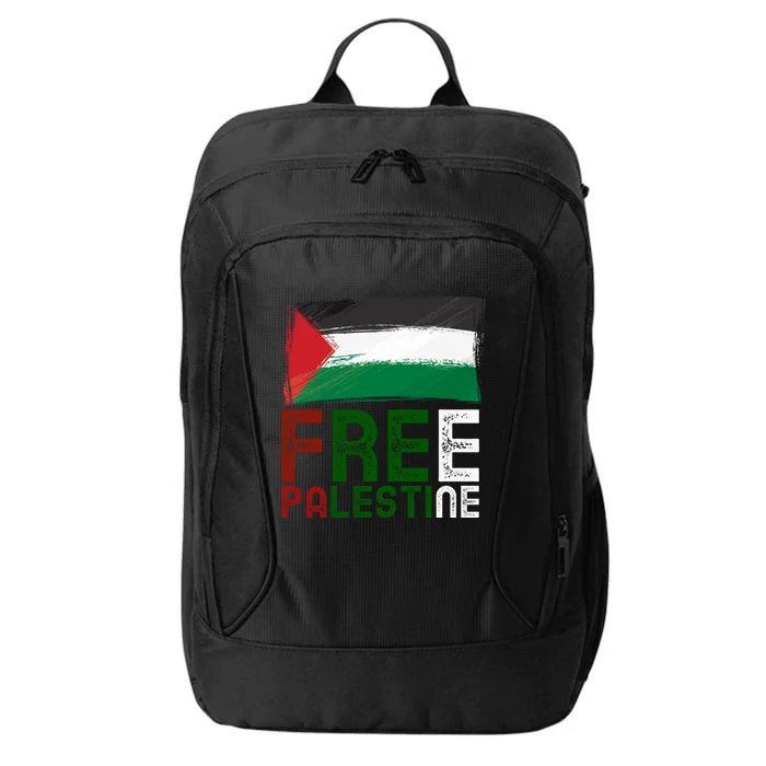 Free Palestine Flag Arabic Free Gaza Palestinian Flag Gift City Backpack