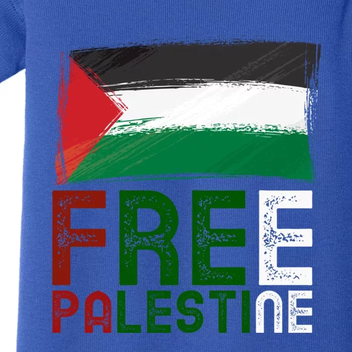 Free Palestine Flag Arabic Free Gaza Palestinian Flag Gift Baby Bodysuit