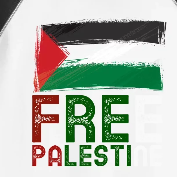 Free Palestine Flag Arabic Free Gaza Palestinian Flag Gift Toddler Fine Jersey T-Shirt