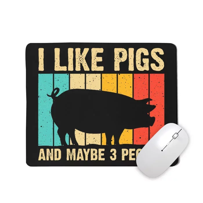 Funny Pig Farm Animal Swine Vintage Pig Lovers Mousepad