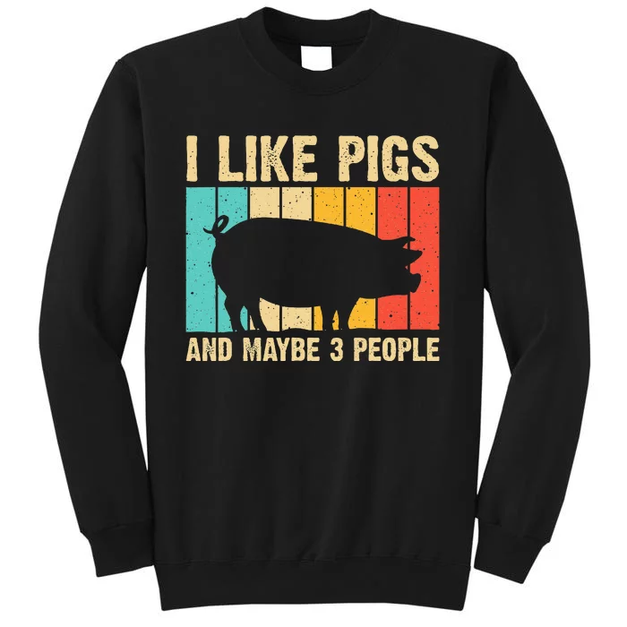 Funny Pig Farm Animal Swine Vintage Pig Lovers Tall Sweatshirt