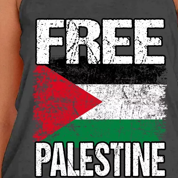 Free Palestine Women's Knotted Racerback Tank