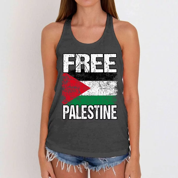 Free Palestine Women's Knotted Racerback Tank