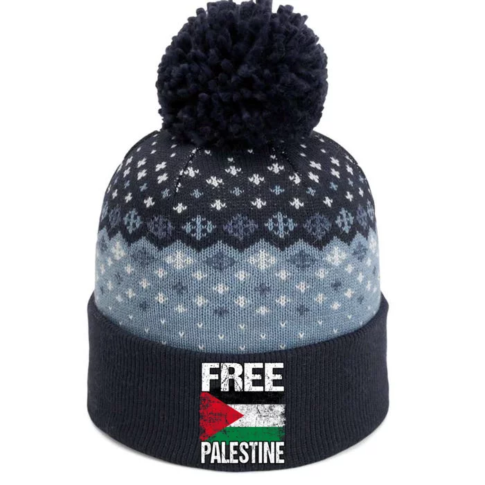 Free Palestine The Baniff Cuffed Pom Beanie