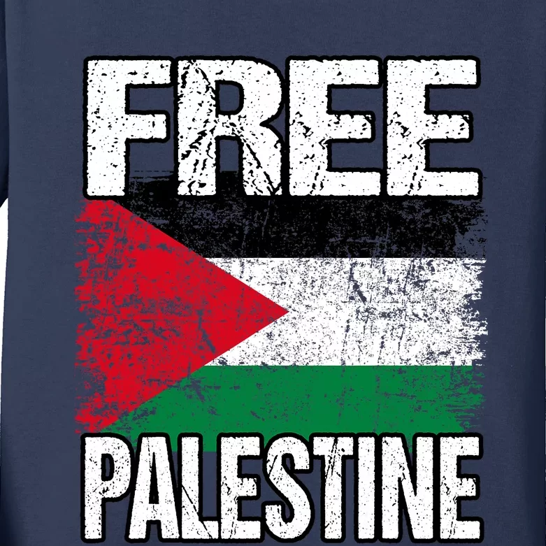 Free Palestine Kids Long Sleeve Shirt