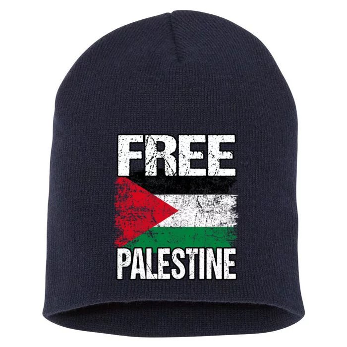 Free Palestine Short Acrylic Beanie