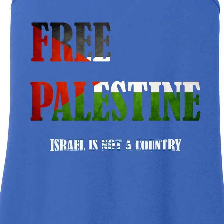 Free Palestine Flag Gaza Support Great Gift Ladies Essential Tank