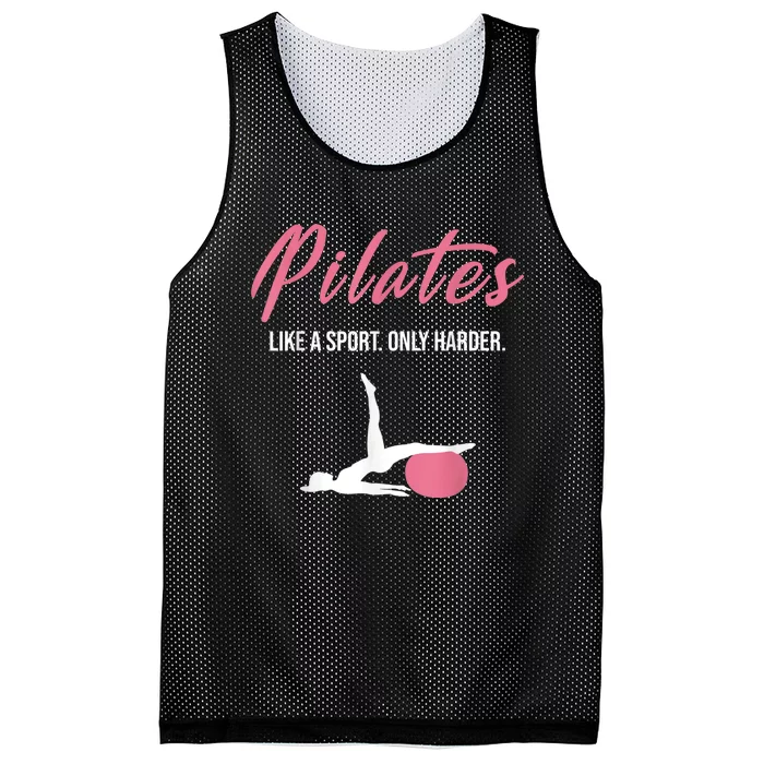 Funny Pilates For Pilates Lovers Coaches & Trainers Mesh Reversible Basketball Jersey Tank