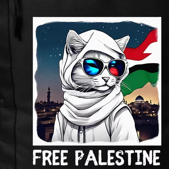 Free Palestine Flag Palestinian Cat Daily Commute Backpack