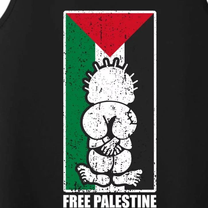 Free Palestine Flag Hanthala Gaza Save Sheikh Jarrah Gift Performance Tank