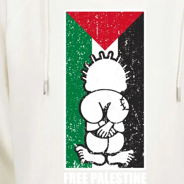 Free Palestine Flag Hanthala Gaza Save Sheikh Jarrah Gift Womens Funnel Neck Pullover Hood