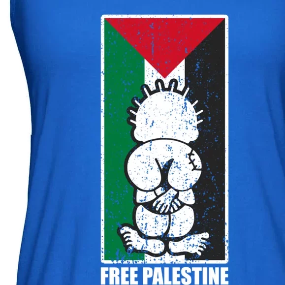 Free Palestine Flag Hanthala Gaza Save Sheikh Jarrah Gift Ladies Essential Flowy Tank