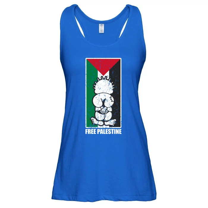 Free Palestine Flag Hanthala Gaza Save Sheikh Jarrah Gift Ladies Essential Flowy Tank