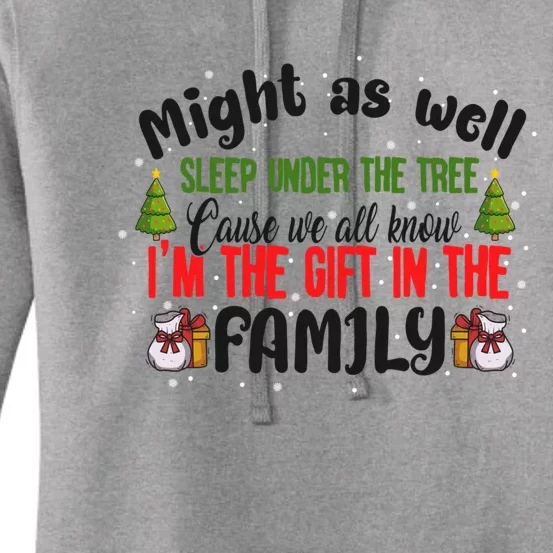 Favorite Person Funny Christmas I Am The Gift In The Family Women's Pullover Hoodie