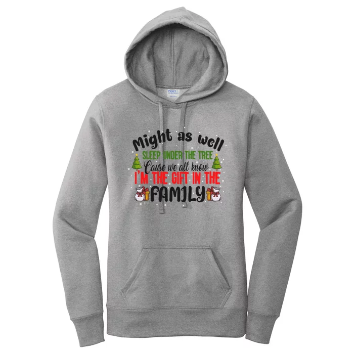 Favorite Person Funny Christmas I Am The Gift In The Family Women's Pullover Hoodie