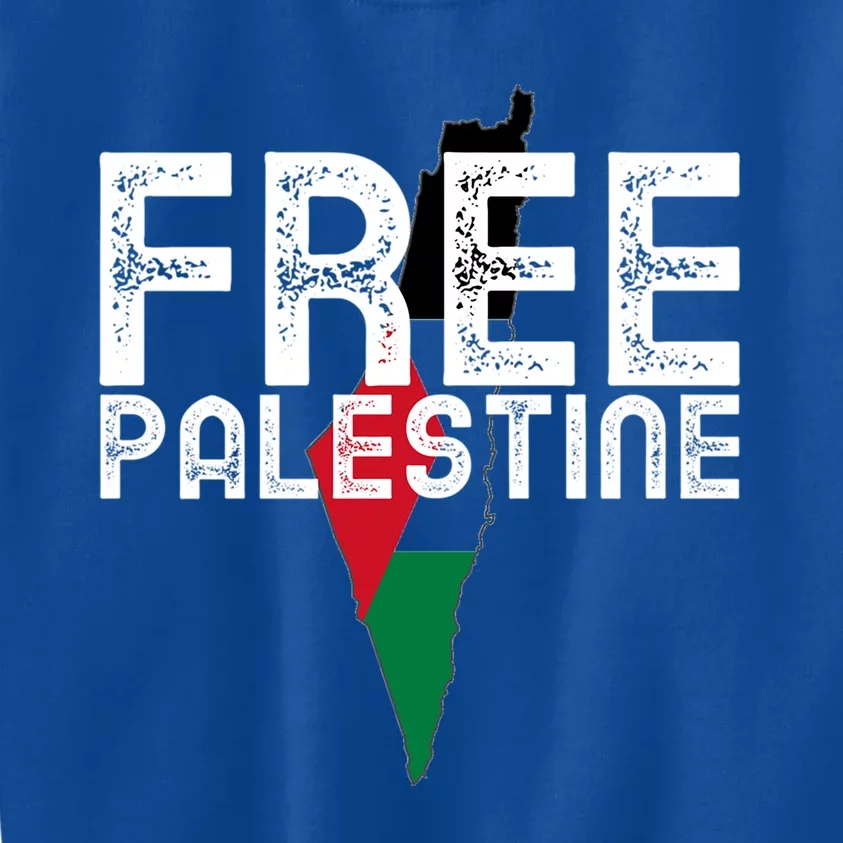 Free Palestine Flag Arabic Free Gaza Palestinian Flag Funny Gift Kids Sweatshirt