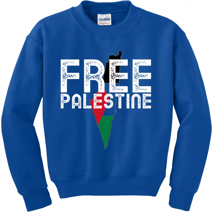 Free Palestine Flag Arabic Free Gaza Palestinian Flag Funny Gift Kids Sweatshirt