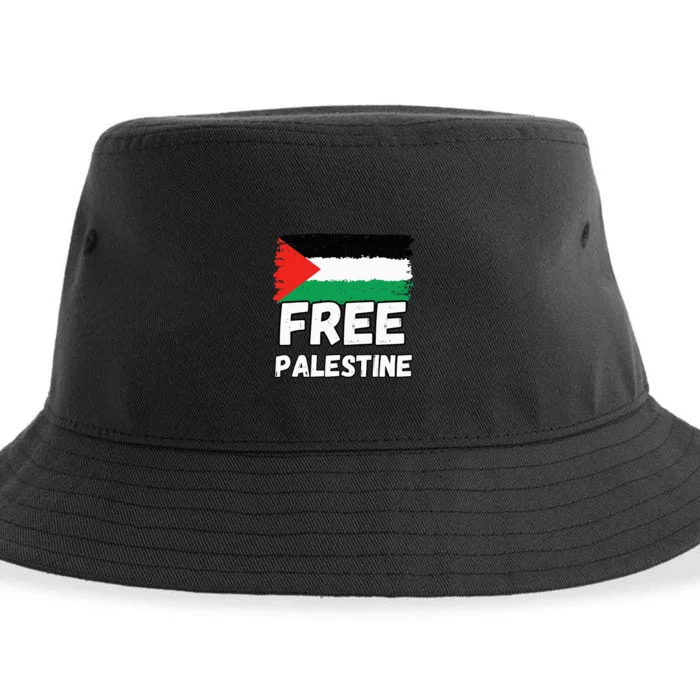 Free Palestine Flag Sustainable Bucket Hat