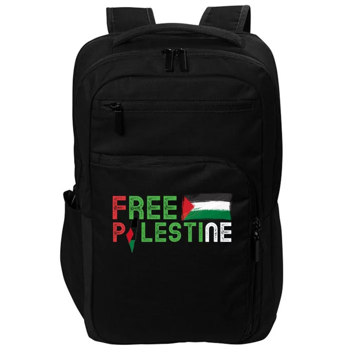 Free Palestine Flag Arabic Free Gaza Palestinian Flag Cute Gift Impact Tech Backpack