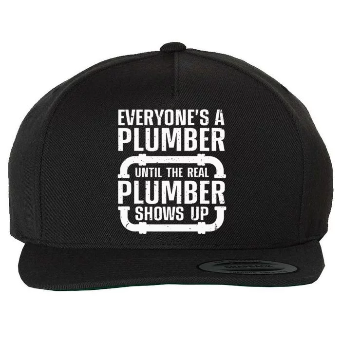 Funny Plumber For Wo Plumbers Pipefitter Steamfitter Wool Snapback Cap