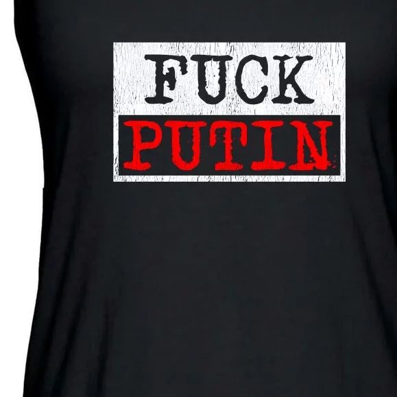 Fuck Putin Ladies Essential Flowy Tank